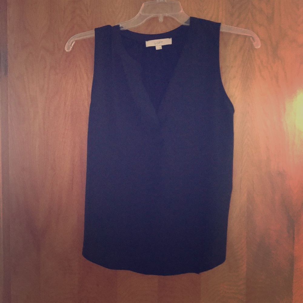 LOFT simple black dress tank